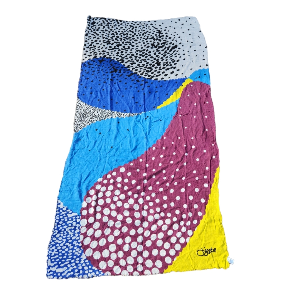 Diane Von Furstenberg Multicolor Printed Hanover Scarf O/S